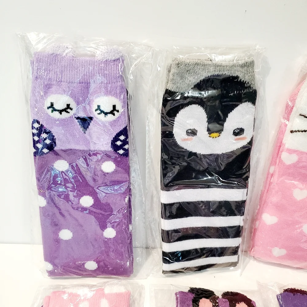 6 Pack Girls Knee High Socks